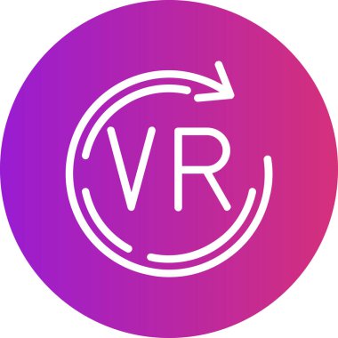 Sanal gerçeklik simgesinin vektör illüstrasyonu