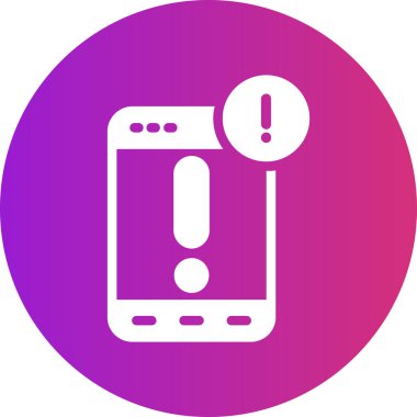 Rozet biçiminde uyarı cep telefonu simgesi
