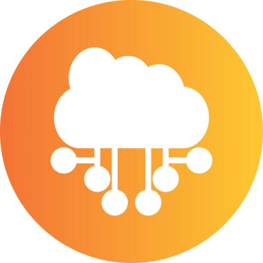 Bulut. Web simgesi basit illüstrasyon