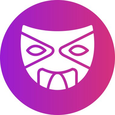 Maske. Web simgesi basit illüstrasyon