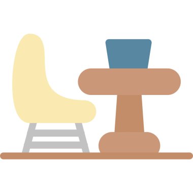 Koltuk. Web simgesi basit illüstrasyon