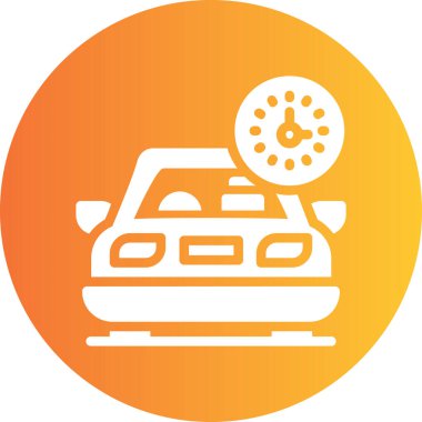 Araba Yıkama Vektörü Kabartma Simgesi Tasarımı