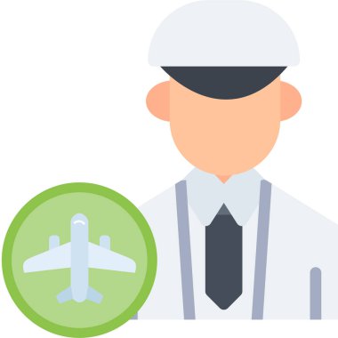 uçuş nakliye uçağı simgesi düz stil