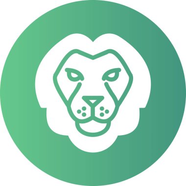 Aslan simgesi vektör illüstrasyonu