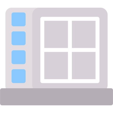 Pencere Görünümü Düz, Basit Vektör Tasarımı