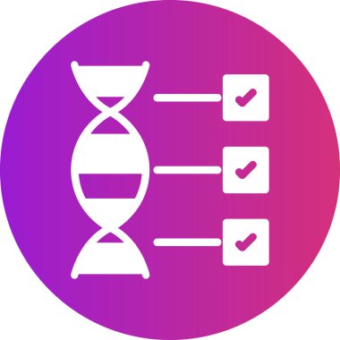 DNA molekül simgesi, basit vektör çizimi