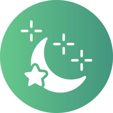 Ay ikonu vektör illüstrasyonu