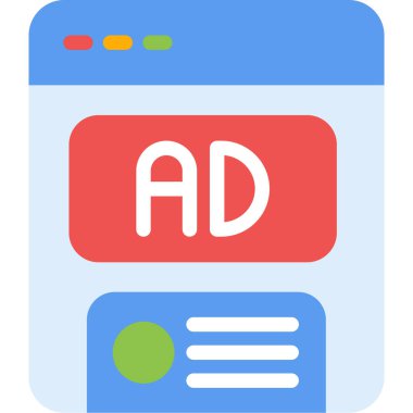 reklam panosu reklam simgesi düz stil