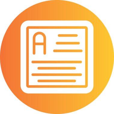 Belge simgesinin vektör illüstrasyonu