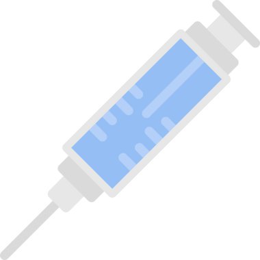 Şırınga simgesi, basit vektör illüstrasyonu