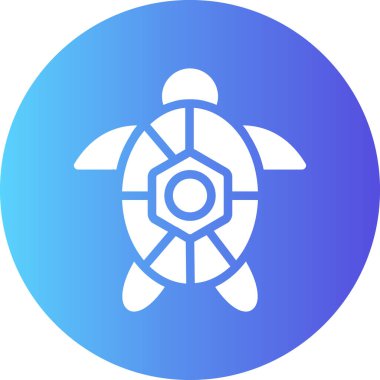 Kaplumbağa. Web simgesi basit illüstrasyon