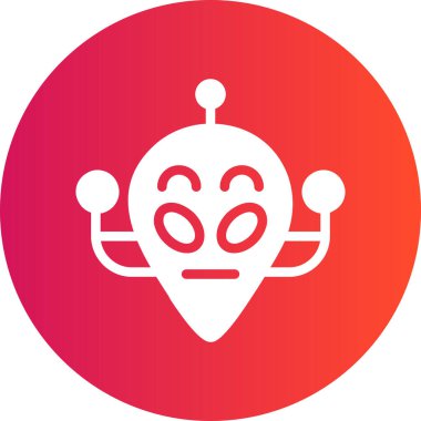 Bir robot kafasının vektör simgesi