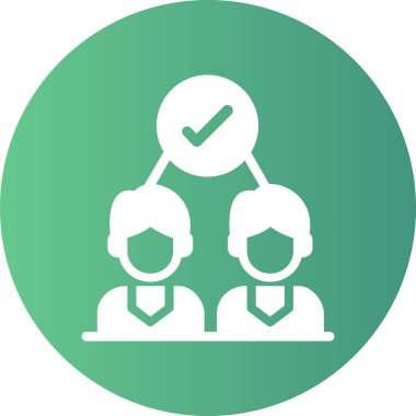 Çemberdeki insanların vektör simgesi.