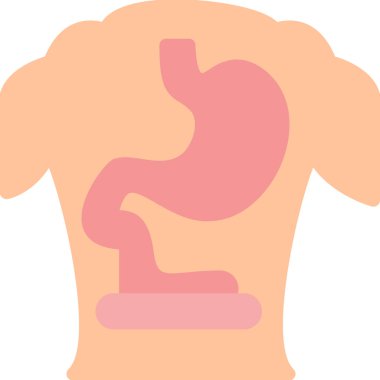 Düz stilde insan anatomisi simgesi