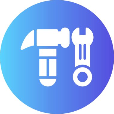 Çekiç simgesinin vektör illüstrasyonu