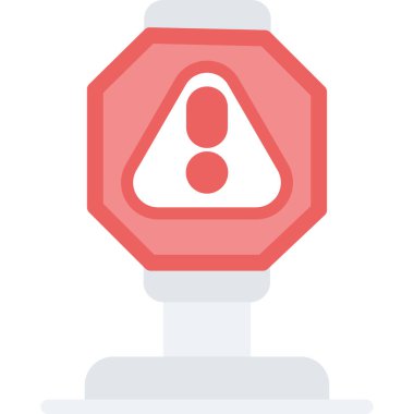 Alarm uyarı simgesi düz biçimli