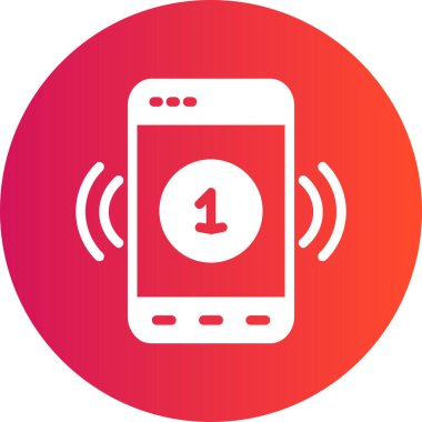 Beyaz arkaplanda akıllı telefon simgesi vektörü