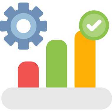 iş düz vektör simgesi