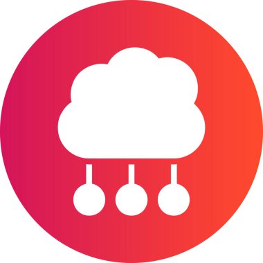 Beyaz arkaplanda bulut simgesi vektörü