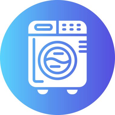 çamaşır makinesi web simgesi, vektör çizim