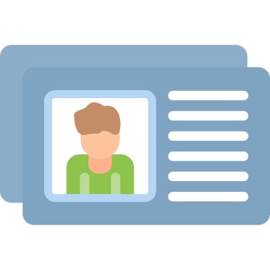 kimlik kartı vektör simgesi