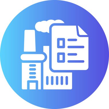 Modern fabrika simgesinin vektör illüstrasyonu