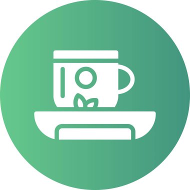 Kahve. Web simgesi basit illüstrasyon