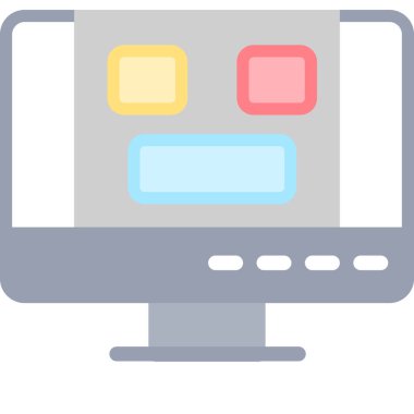 Bilgisayarlar düz vektör simgesi