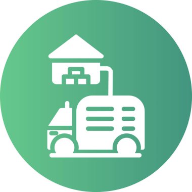 Kamyon. Web simgesi basit tasarım