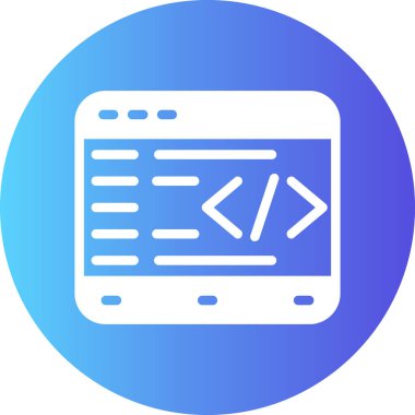 kod web simgesi, basit illüstrasyon tasarımı