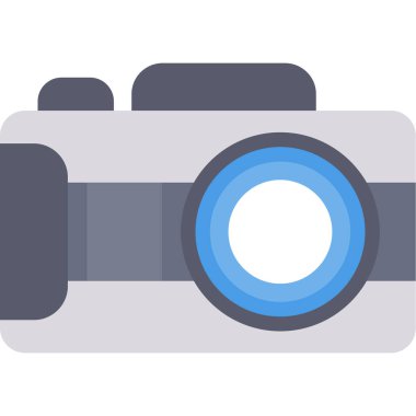 kamera fotoğrafçılık simgesi düz stil