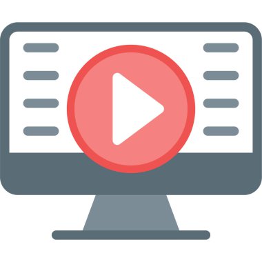 video simgesi vektör illüstrasyonu