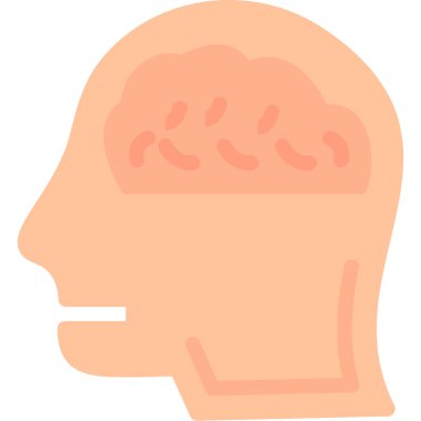 İnsan kafa simgesi vektör illüstrasyonu