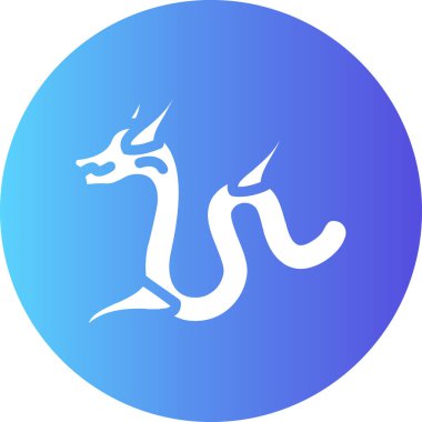 ejderha ikonu. Ejderhanın vektör çizimi.