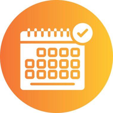 Takvim Simgesi Soyut Arka Gruplamada İzole Edildi