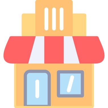 Bina inşaat simgesi düz biçimli