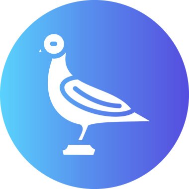 güvercin simgesi, modern basit resimleme