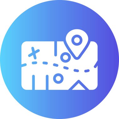 Harita gezinme konumu simgesi doldurulmuş dış hat biçimi