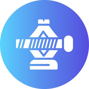 Mavi ve beyaz bir ikonun vektör illüstrasyonu