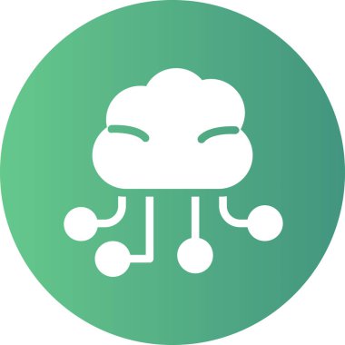 Bulut hesaplama simgesi. vektör illüstrasyonu