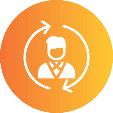 Bir insan simgesinin vektör illüstrasyonu