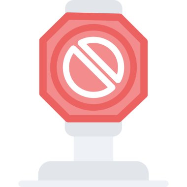 vektör dairesi düz simgesini durdur