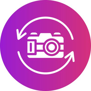 Kamera simgesi, vektör illüstrasyonu