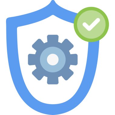 Güvenli kalkan simgesi vektör çizimi tasarımı