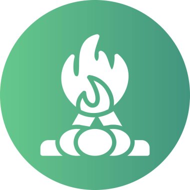 Bir ateş simgesinin vektör illüstrasyonu