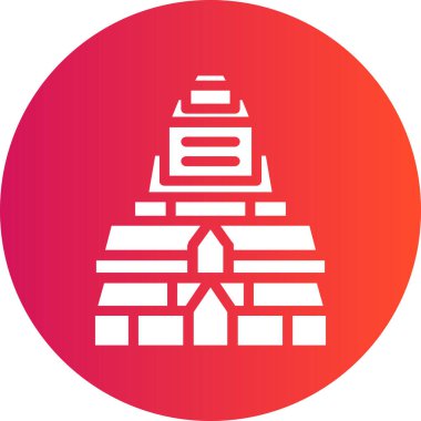 Tapınak. Web simgesi basit illüstrasyon