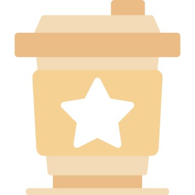 Kahve. Web simgesi basit illüstrasyon