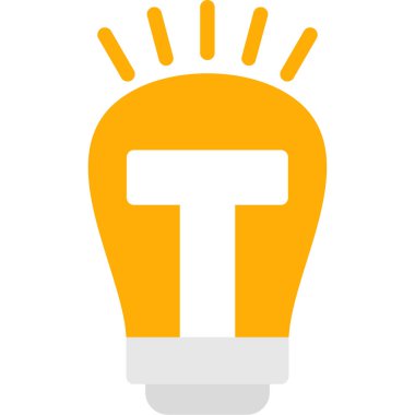 ampul ışığı fikir simgesi ile dolu dış hat biçimi