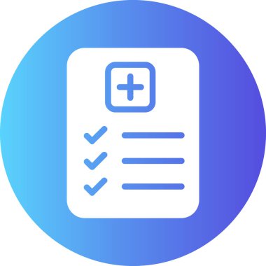 tıbbi rapor simgesi vektör illüstrasyonu