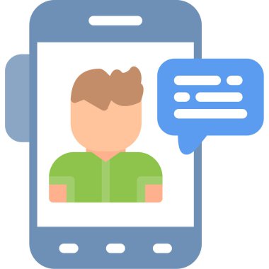 Konuş. Web simgesi basit illüstrasyon